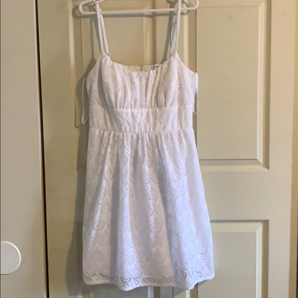 White spaghetti strap summer dress